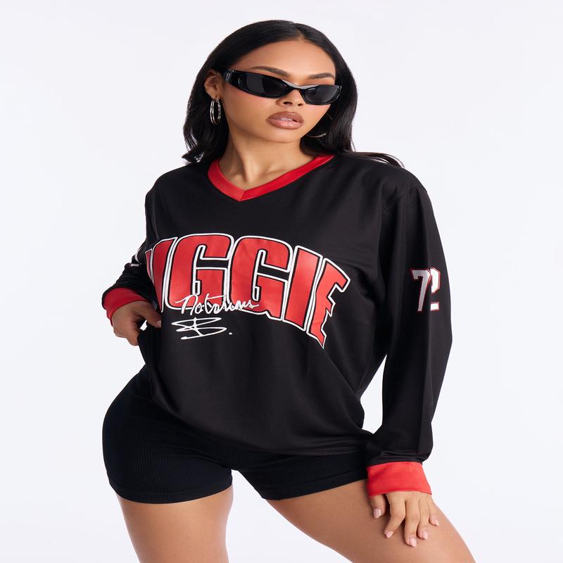 The Notorious Biggie Satin Long Sleeve Jersey - Black
