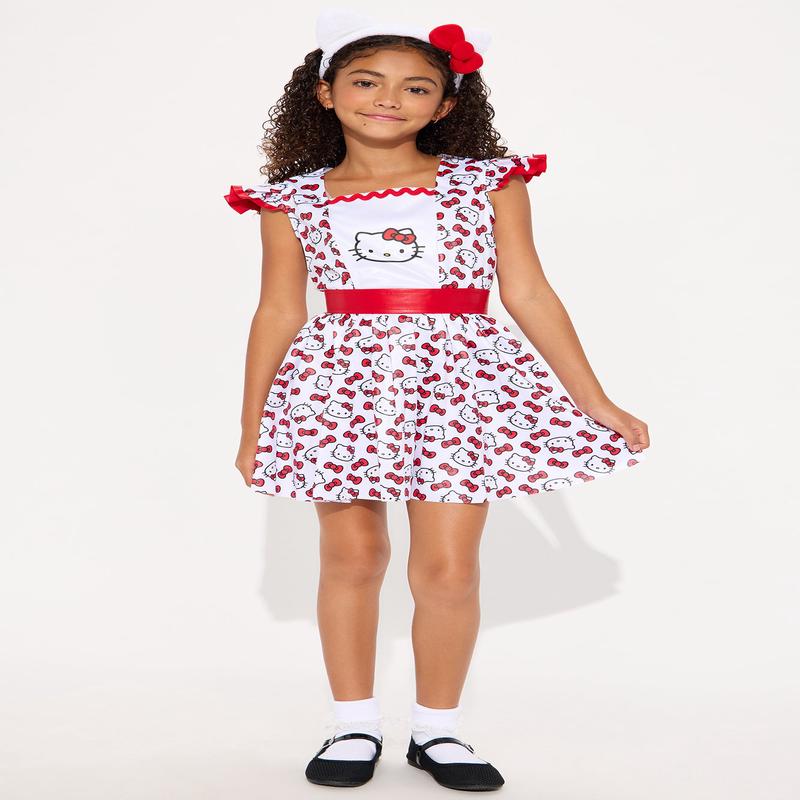 Mini Hello Kitty Party Dress Costume - WhiteCombo