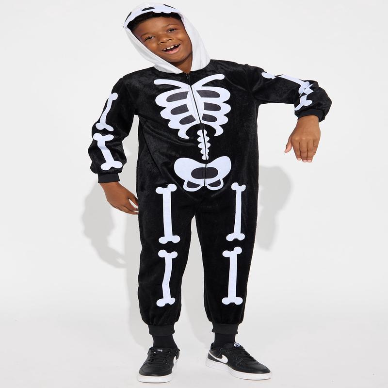 Mini Skeleton Onesie Costume - BlackWhite Sm