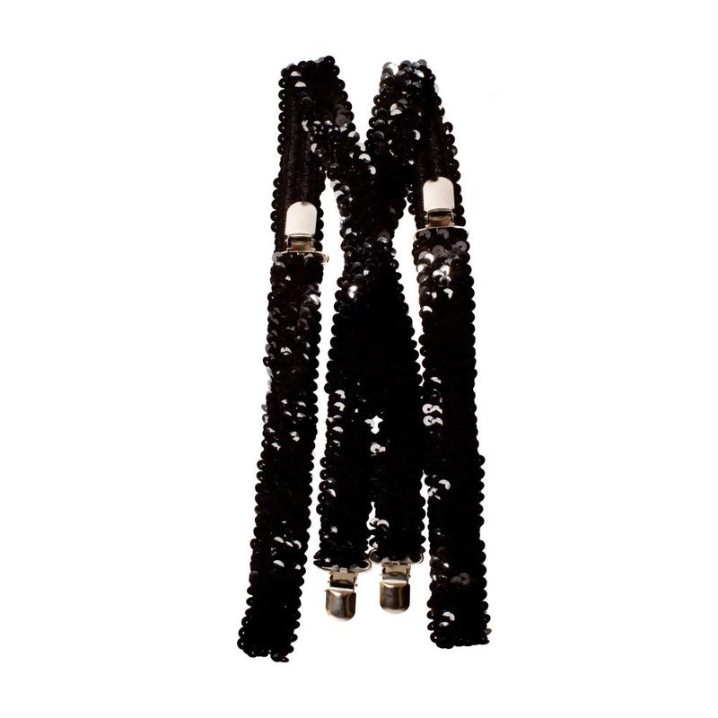 Black Sequined Suspenders |