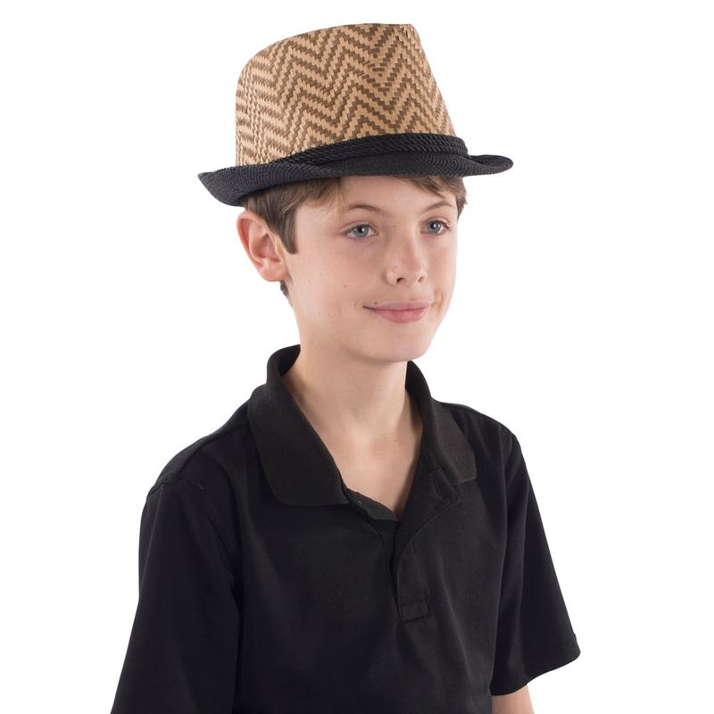 Brown Chevron Fedora |