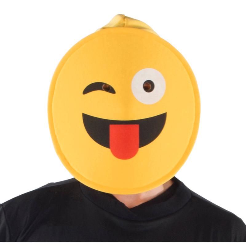 Face with Tongue Emoji Mask for Kids |