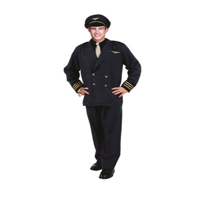 3 Piece Flight Captain Costume |