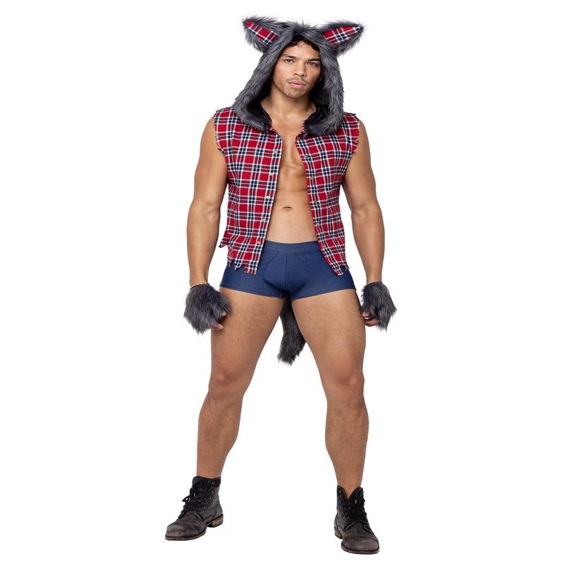 3PC Men\'s Full Moon Werewolf Costume |